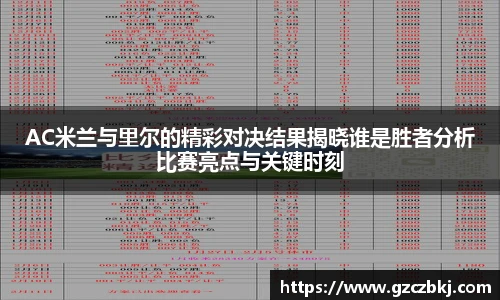 AC米兰与里尔的精彩对决结果揭晓谁是胜者分析比赛亮点与关键时刻
